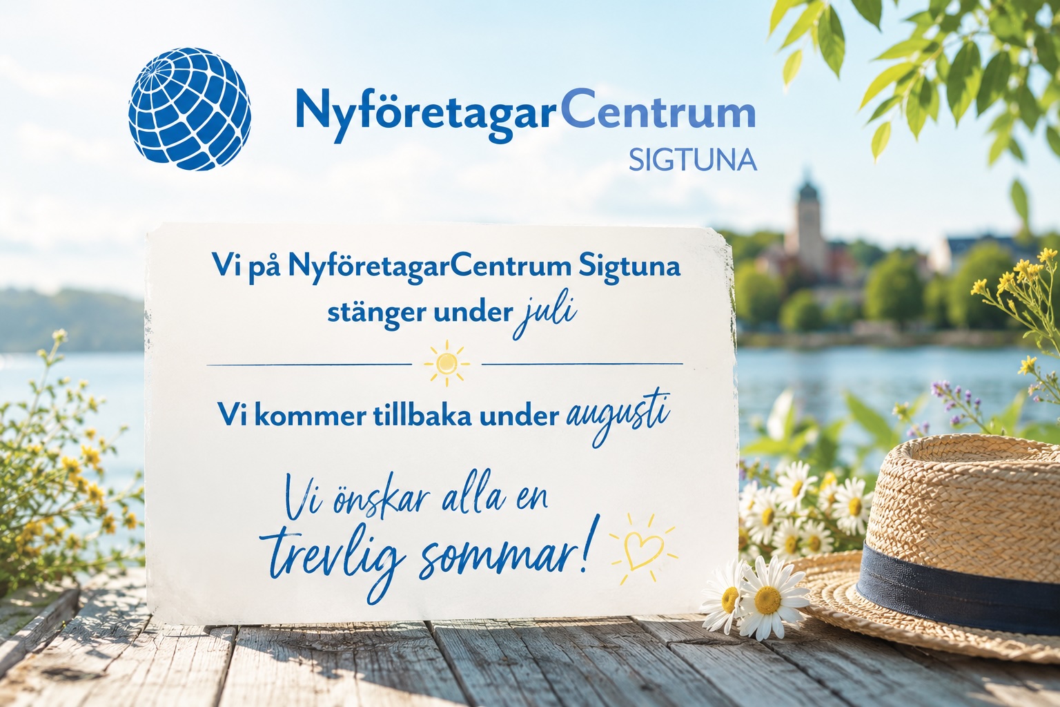 Vi stänger under juli !